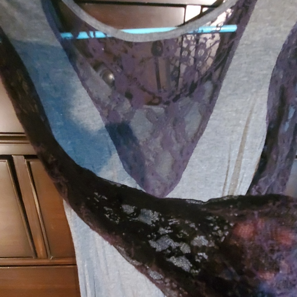 SALE - Chloe K - Mini dress with black lace - Picture 2 of 3